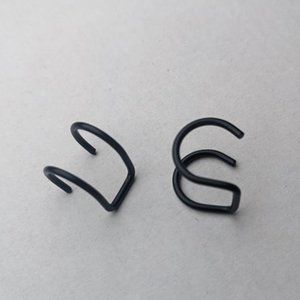 Double Ear Cuff - Black. No Piercing